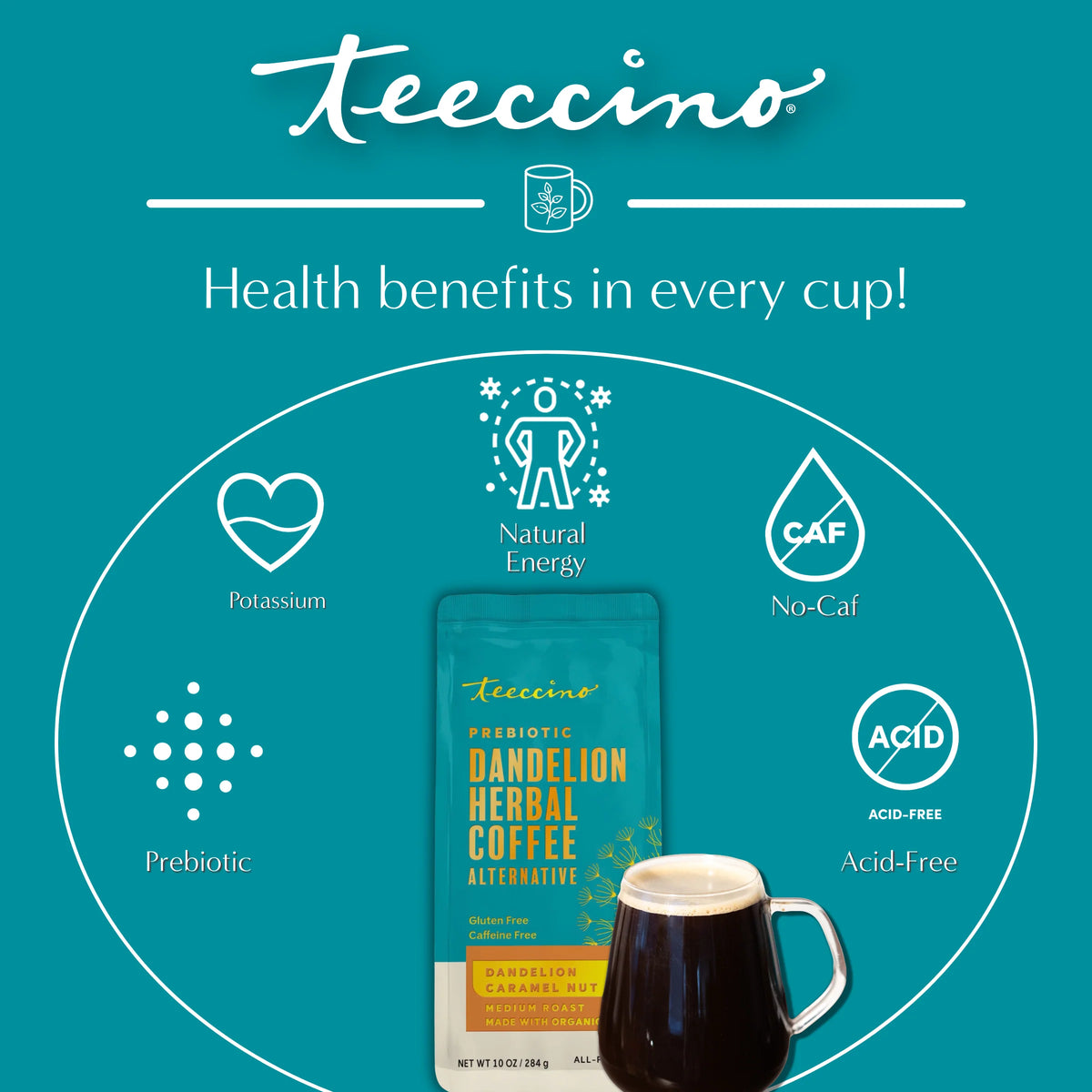Dandelion Caramel Nut Chicory Herbal Coffee