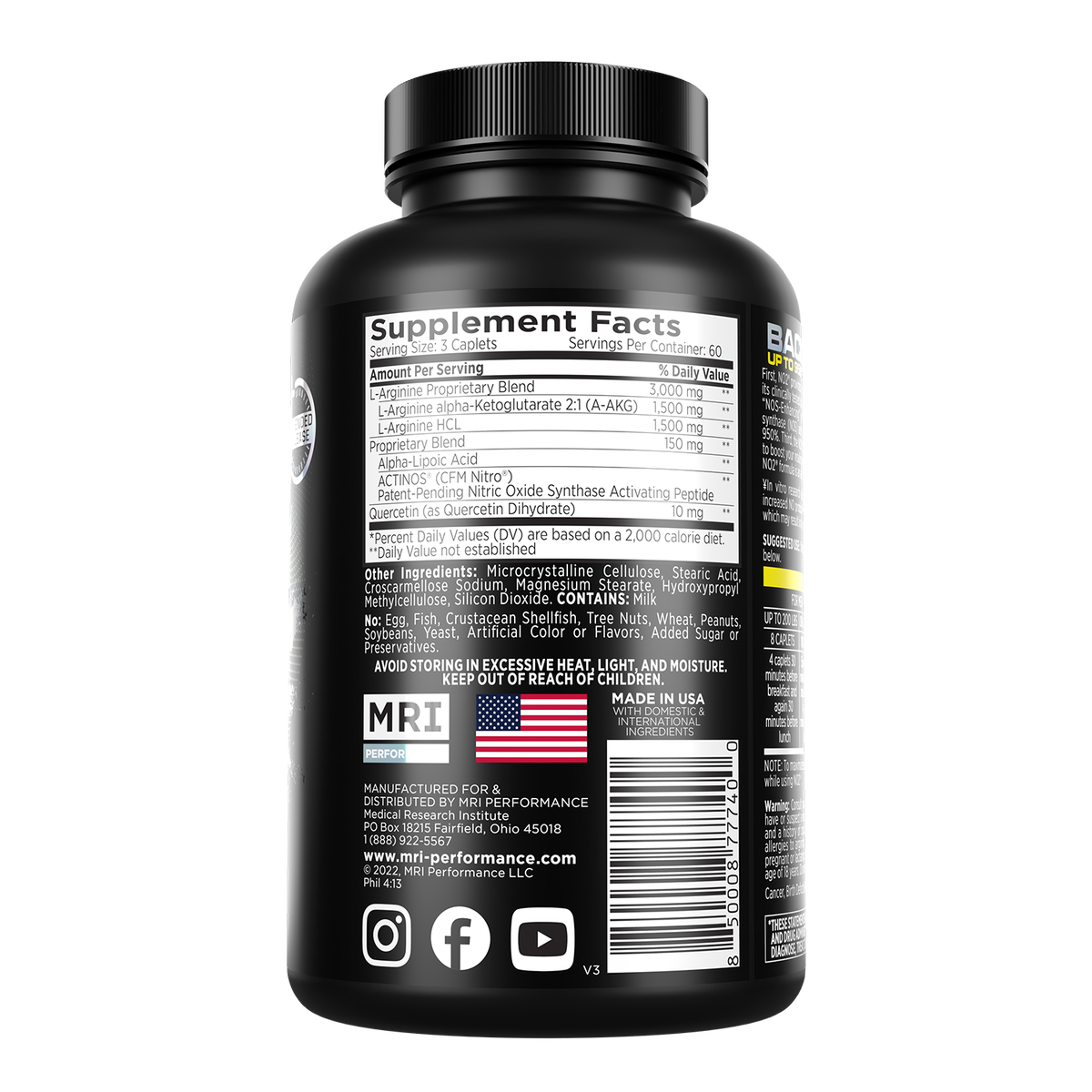 MRI Performance NO2 — Nitric Oxide Booster | Maximize Pumps & Blood Flow
