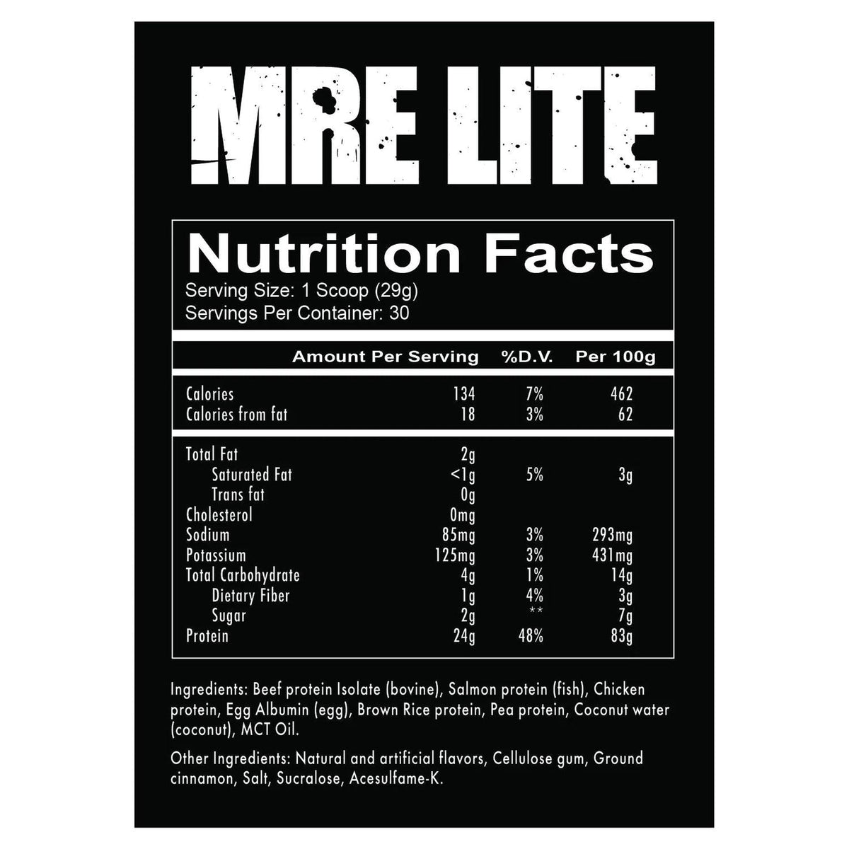 REDCON1 MRE Lite Whole Food Protein