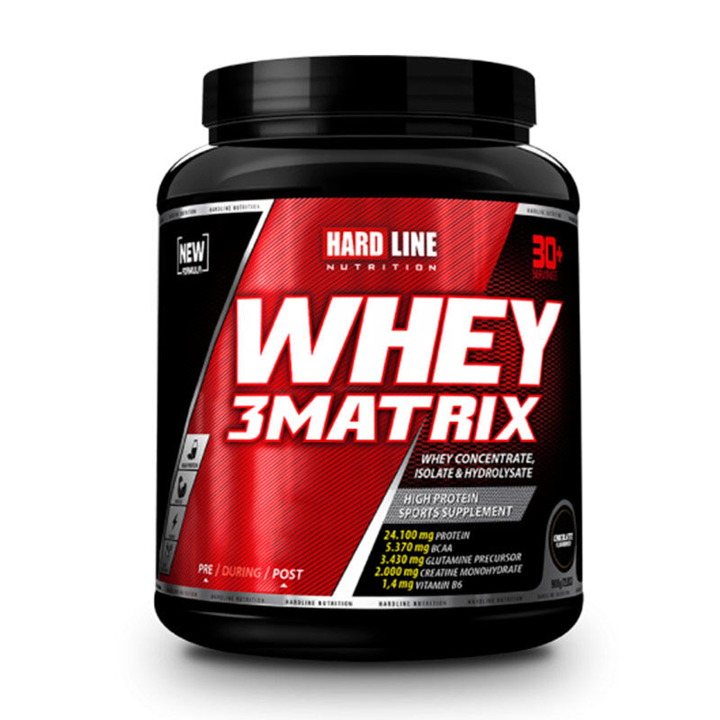 Hardline Whey 3Matrix Chocolate Protein Powder 908g