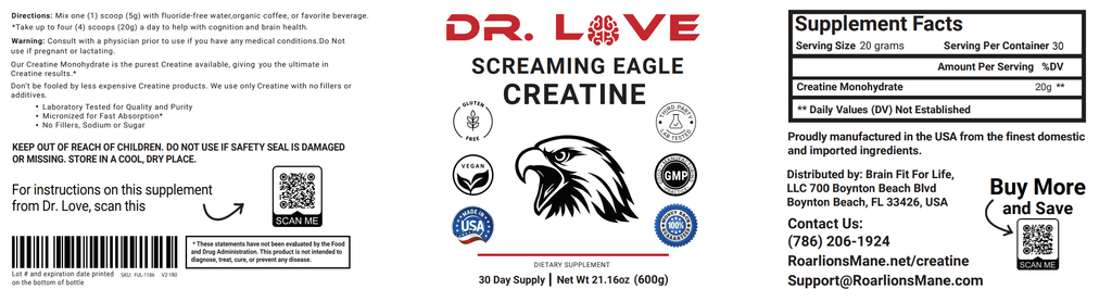 Dr Love's Creatine - 600g